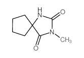 1,3-Diazaspiro[4.4]nonane-2,4-dione,3-methyl-结构式