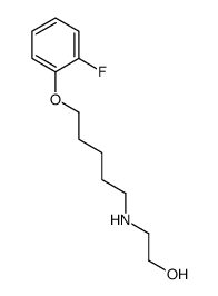 2-[5-(2-fluorophenoxy)pentylamino]ethanol结构式