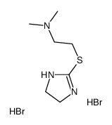 2-(4,5-dihydro-1H-imidazole-1,3-diium-2-ylsulfanyl)-N,N-dimethylethanamine,dibromide结构式