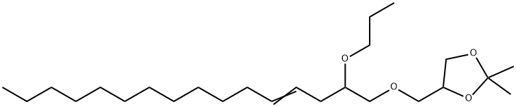 2,2-Dimethyl-4-[[(2-propoxy-4-hexadecenyl)oxy]methyl]-1,3-dioxolane结构式