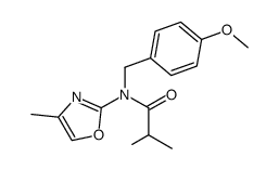 N-(4-methoxy-benzyl)-N-(4-methyl-oxazol-2-yl)-isobutyramide Structure