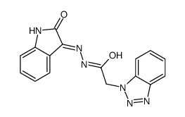 2-(benzotriazol-1-yl)-N'-(2-oxoindol-3-yl)acetohydrazide结构式
