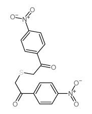1-(4-nitrophenyl)-2-[2-(4-nitrophenyl)-2-oxo-ethyl]sulfanyl-ethanone结构式