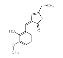 (3Z)-5-ethyl-3-[(2-hydroxy-3-methoxy-phenyl)methylidene]thiophen-2-one Structure