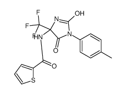 2-Thiophenecarboxamide,N-[1-(4-methylphenyl)-2,5-dioxo-4-(trifluoromethyl)-4-imidazolidinyl]-(9CI) Structure