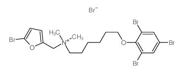 (5-bromo-2-furyl)methyl-dimethyl-[6-(2,4,6-tribromophenoxy)hexyl]azanium bromide结构式