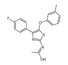 N-[4-(4-fluorophenyl)-5-(3-methylphenoxy)-1,3-thiazol-2-yl]acetamide Structure