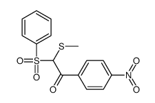 2-(benzenesulfonyl)-2-methylsulfanyl-1-(4-nitrophenyl)ethanone结构式