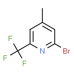 2-Bromo-4-methyl-6-(trifluoromethyl)pyridine结构式