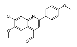 7-chloro-6-methoxy-2-(4-methoxyphenyl)quinoline-4-carbaldehyde结构式