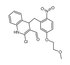 2-chloro-4-[5-(2-methoxy-ethoxy)-2-nitrobenzyl]-1,4-dihydro-quinolin-3-carboxaldehyde结构式