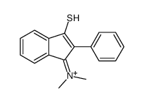 (3-Mercapto-2-phenyl-inden-1-ylidene)-dimethyl-ammonium结构式