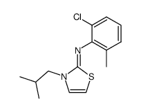 (2-chloro-6-methyl-phenyl)-(3-isobutyl-3H-thiazol-2-ylidene)-amine结构式