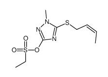 [5-[(E)-but-2-enyl]sulfanyl-1-methyl-1,2,4-triazol-3-yl] ethanesulfonate结构式