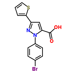 1-(4-BROMOPHENYL)-3-(THIOPHEN-2-YL)-1H-PYRAZOLE-5-CARBOXYLIC ACID picture