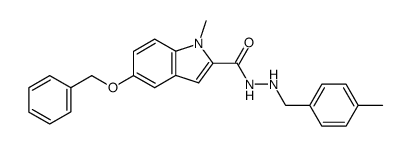 N2-p-Methylbenzyl-2-(1-methyl-5-benzyloxyindolyl)-carbohydrazid结构式