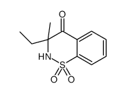 3-ethyl-3-methyl-1,1-dioxo-2H-1λ6,2-benzothiazin-4-one结构式