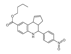 butyl 4-(4-nitrophenyl)-3a,4,5,9b-tetrahydro-3H-cyclopenta[c]quinoline-8-carboxylate结构式