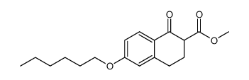 Methyl-1,2,3,4-tetrahydro-6-n-hexyloxy-1-oxo-2-naphthoat Structure