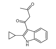 1-(2-cyclopropyl-1H-indol-3-yl)butane-1,3-dione结构式