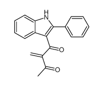 2-methylidene-1-(2-phenyl-1H-indol-3-yl)butane-1,3-dione Structure