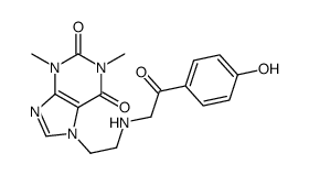 7-[2-[(4-Hydroxyphenylcarbonylmethyl)amino]ethyl]theophyline结构式