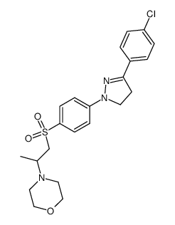 4-(2-{4-[3-(4-chloro-phenyl)-4,5-dihydro-pyrazol-1-yl]-benzenesulfonyl}-1-methyl-ethyl)-morpholine结构式