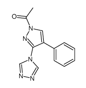 1-[4-phenyl-3-(1,2,4-triazol-4-yl)pyrazol-1-yl]ethanone结构式