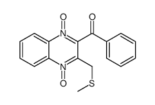 [3-(methylsulfanylmethyl)-4-oxido-1-oxoquinoxalin-1-ium-2-yl]-phenylmethanone Structure