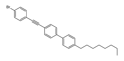 1-bromo-4-[2-[4-(4-octylphenyl)phenyl]ethynyl]benzene Structure