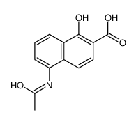 5-(acetylamino)-1-hydroxy-2-naphthoic acid structure