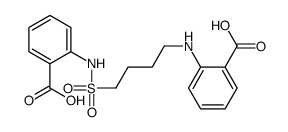 2-[4-[(2-carboxyphenyl)sulfamoyl]butylamino]benzoic acid Structure