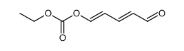 O-Aethoxycarbonyl-5-hydroxy-trans-2,trans-4-pentadienal结构式
