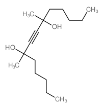 7-Tetradecyne-6,9-diol, 6,9-dimethyl- structure