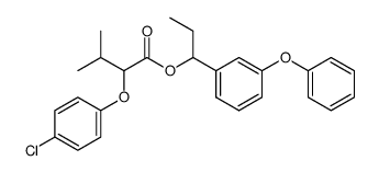 2-(4-Chloro-phenoxy)-3-methyl-butyric acid 1-(3-phenoxy-phenyl)-propyl ester结构式