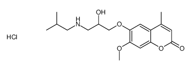 [2-hydroxy-3-(7-methoxy-4-methyl-2-oxochromen-6-yl)oxypropyl]-(2-methylpropyl)azanium,chloride Structure