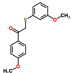 4-Methoxy-alpha-[(3-methoxyphenyl)thio]acetophenone Structure