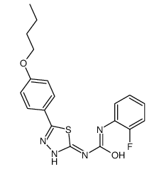 1-[5-(4-butoxyphenyl)-1,3,4-thiadiazol-2-yl]-3-(2-fluorophenyl)urea Structure