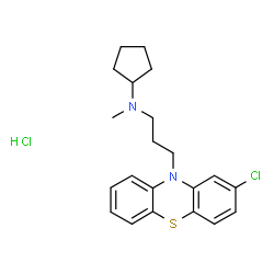 2-Chloro-N-cyclopentyl-N-methyl-10H-phenothiazine-10-propan-1-amine结构式