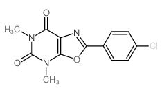 Oxazolo[5,4-d]pyrimidine-5,7(4H,6H)-dione,2-(4-chlorophenyl)-4,6-dimethyl- structure