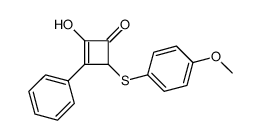 2-hydroxy-4-(4-methoxyphenyl)sulfanyl-3-phenylcyclobut-2-en-1-one结构式
