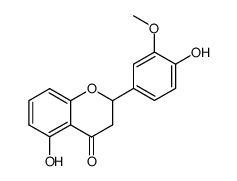 5-hydroxy-2-(4-hydroxy-3-methoxy-phenyl)-chroman-4-one结构式