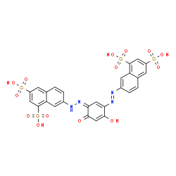 7,7'-[(4,6-dihydroxy-1,3-phenylene)bis(azo)]bisnaphthalene-1,3-disulphonic acid structure