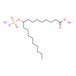 disodium 9-(sulphonatooxy)octadecanoate structure