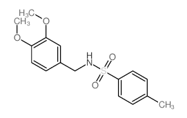 Benzenesulfonamide,N-[(3,4-dimethoxyphenyl)methyl]-4-methyl-结构式