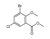 methyl 3-bromo-5-chloro-2-methoxybenzoate Structure