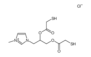 1-(2',3'-dimercaptoacetoxypropyl)-3-methylimidazolium chloride结构式