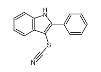 2-phenyl-3-thiocyanatoindole结构式