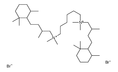 6-[dimethyl-[2-methyl-4-(2,2,6-trimethylcyclohexyl)butyl]azaniumyl]hexyl-dimethyl-[2-methyl-4-(2,2,6-trimethylcyclohexyl)butyl]azanium,dibromide Structure