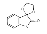 螺-(1,3-二氧戊烷-2,3'吲哚林)-2'-酮结构式